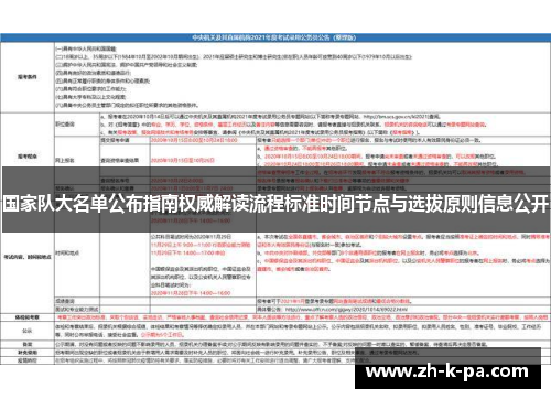 国家队大名单公布指南权威解读流程标准时间节点与选拔原则信息公开